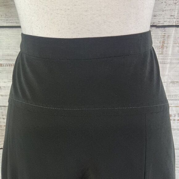 Ann Taylor Skirt size 10 Classic Black Knee High Low Modest Suit Career Church - Picture 4 of 10